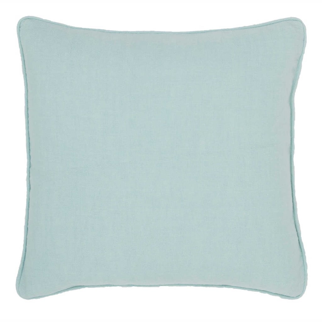 White Walkers: Stone Washed Linen Sky Decorative Pillow