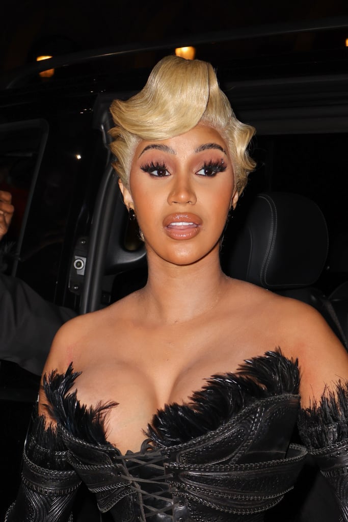 Cardi B Looked Like Catwoman in Black Corset Dress