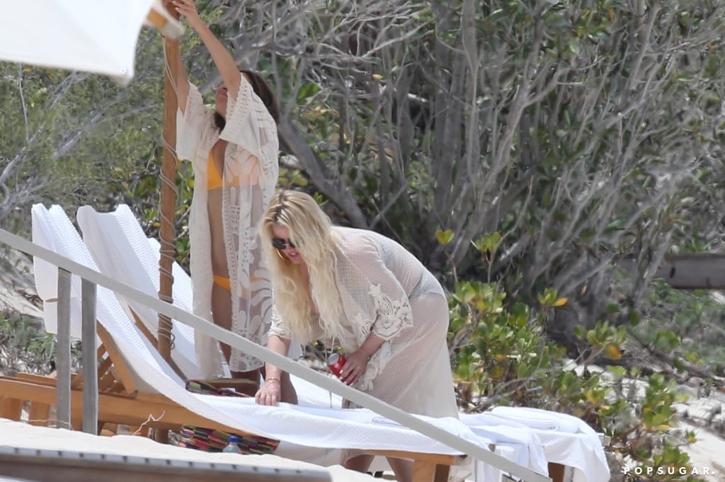 Jessica Simpson and Eric Johnson in the Bahamas April 2018