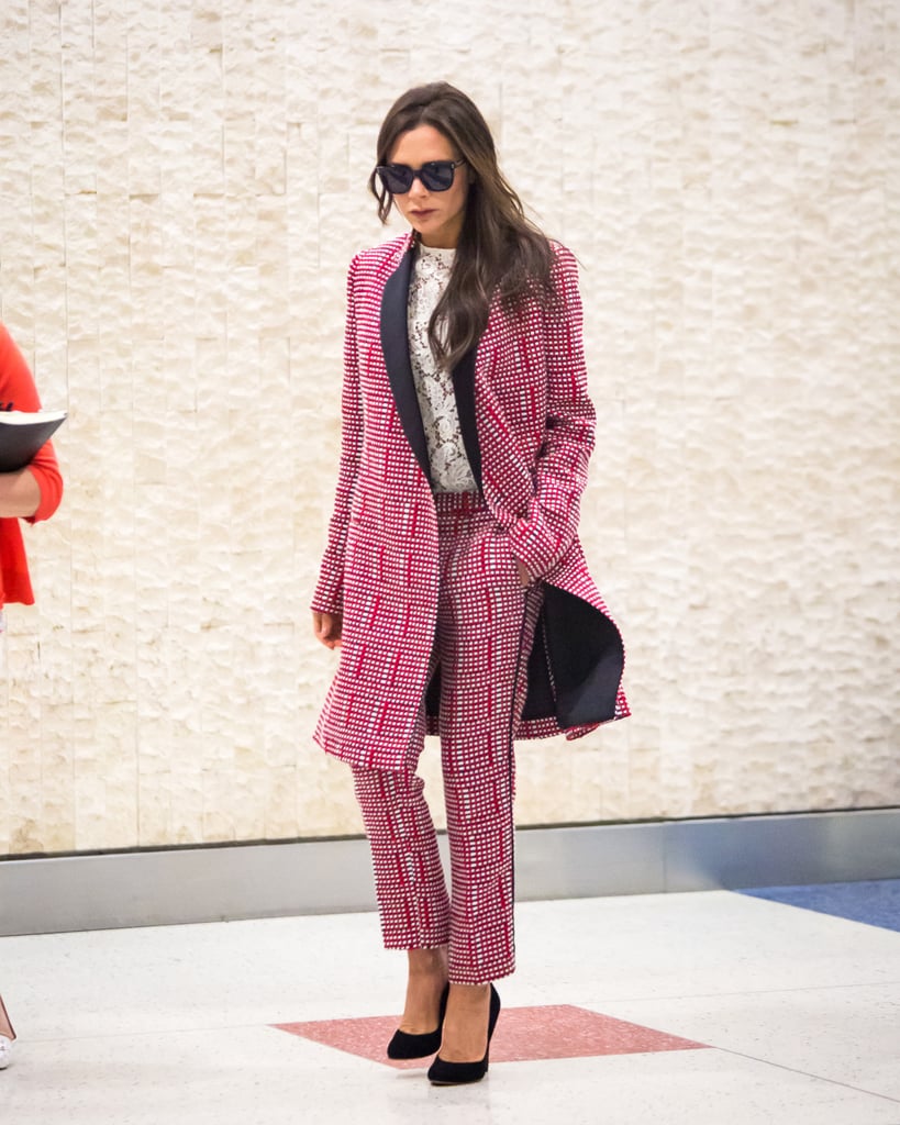 Wearing a Statement Suit With Black Heels
