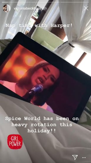 Harper and Victoria Beckham Watch Spice World