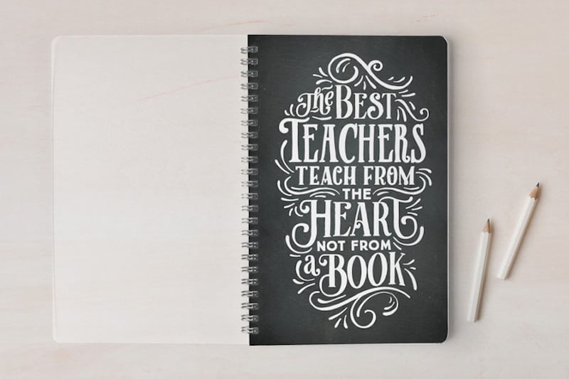 Minted The Best Teachers Self-Launch Notebook