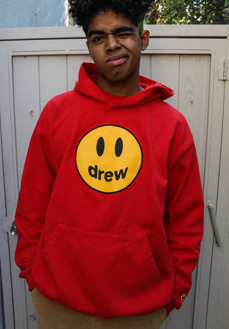 Drew House Mascot Hoodie in Red ($98) | Justin Bieber Drew House
