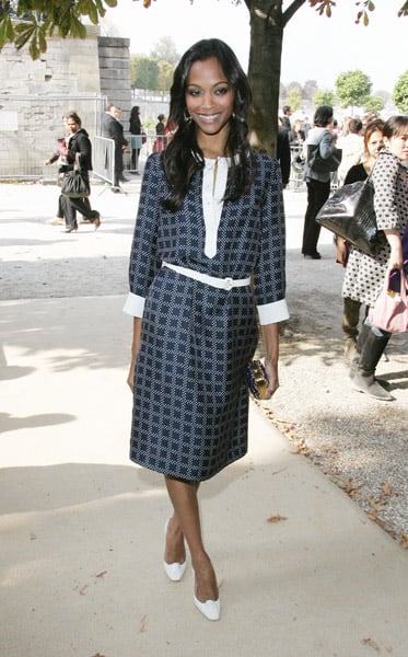 Zoe in Christian Dior during Paris Fashion Week in '08.