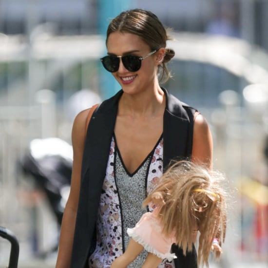 Jessica Alba at a Playground in New York City