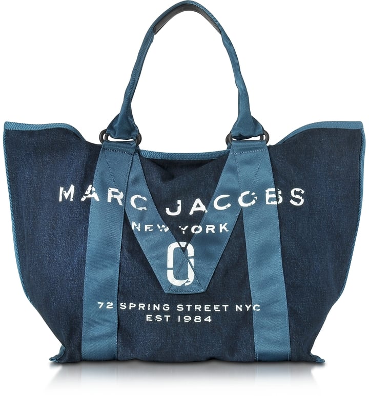Marc Jacobs Denim Blue New Logo Tote Bag