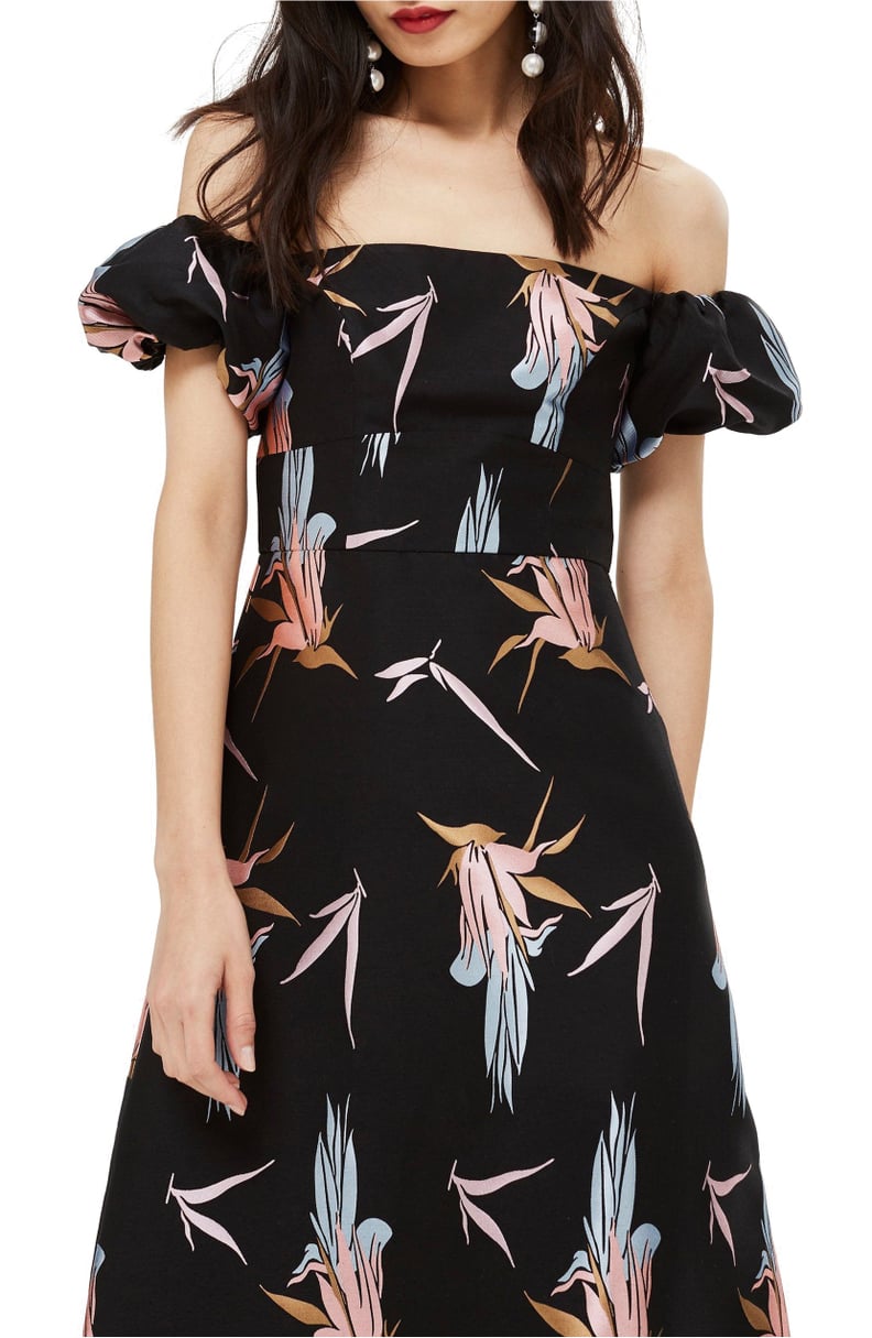 Topshop jacquard midi dress on sale
