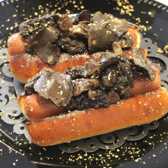 Hot Dog With Black Truffles and Edible Gold