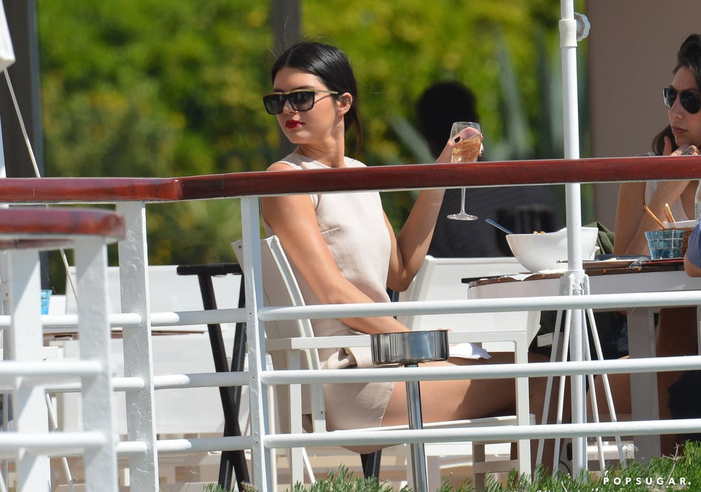 Kendall also sipped champagne at L'Eden Rock.