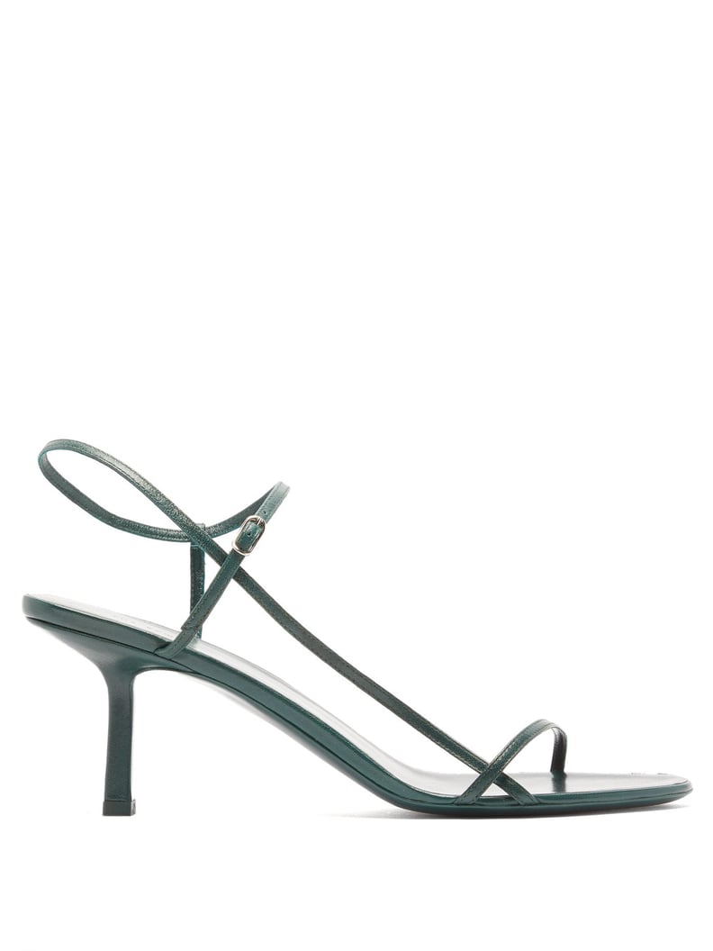 The Row Bare Mid-Heel Leather Sandals