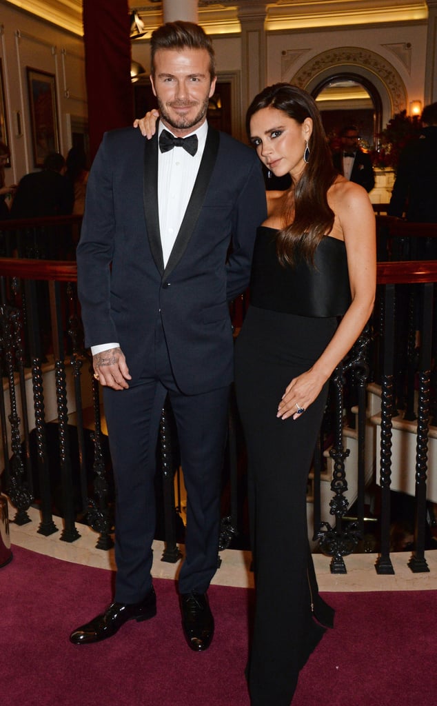 David and Victoria Beckham at Theatre Awards in London