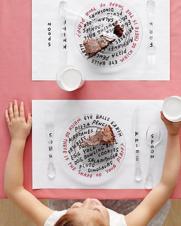 Create Kid-Friendly Placemats