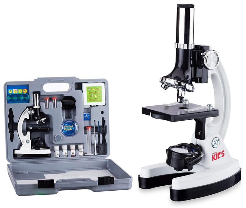 For the 12-Year-Old Budding Scientist: AmScope 52-Pcs Kids Beginner Microscope Kit