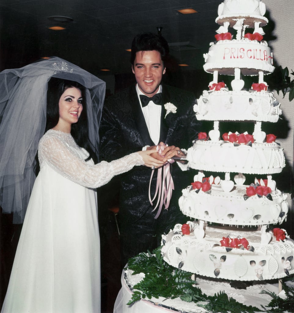 Priscilla and Elvis Presley on Their Wedding Day in 1967