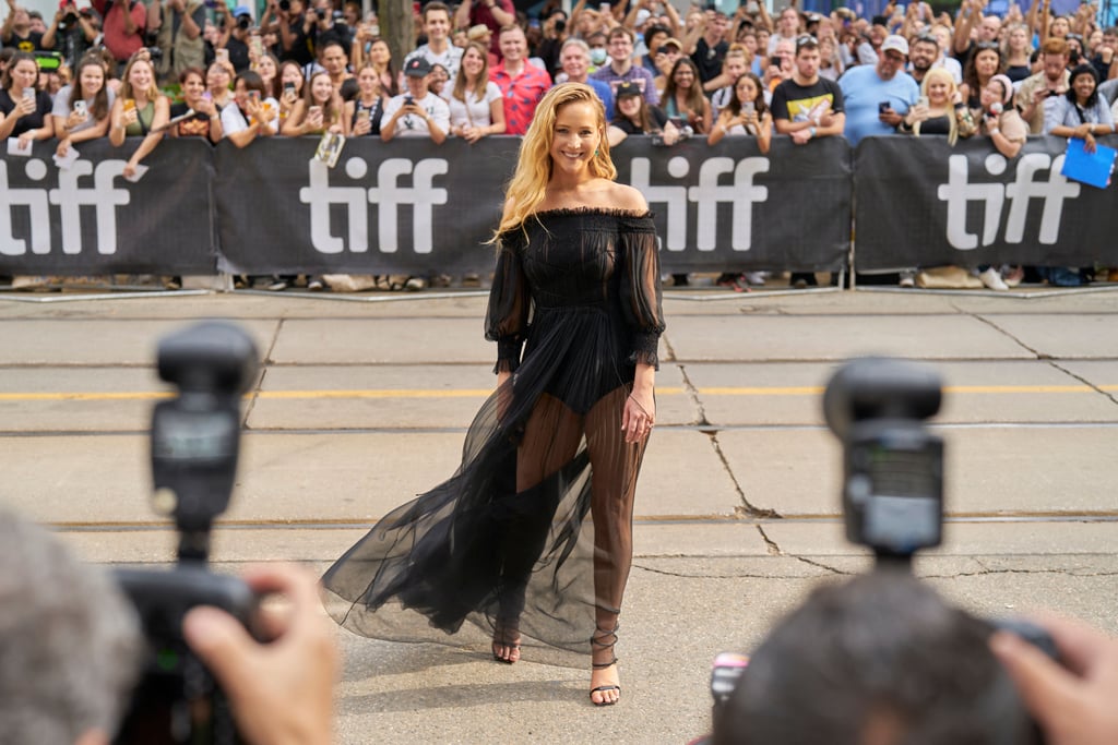 Jennifer Lawrence Wears Sheer Black Dior Dress at TIFF