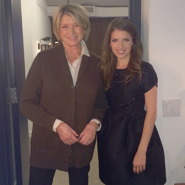 Anna Kendrick posed with Martha Stewart during an appearance together on Late Night With Seth Meyers. 
Source: Instagram user annakendrick47