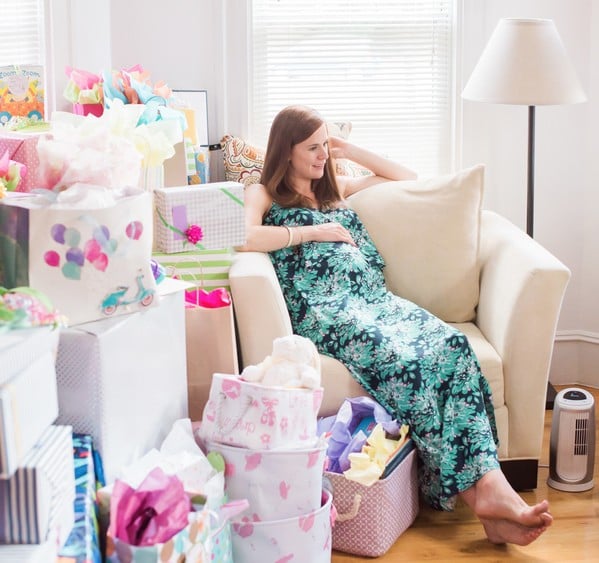 living room baby shower