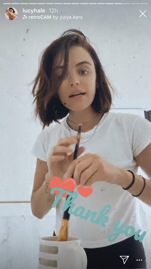 Lucy Hale Dyed Her Roots Using a Paintbrush and Coffee Mug