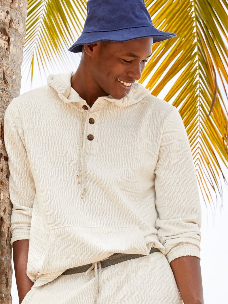 Old Navy Baja Henley Pullover Hoodie