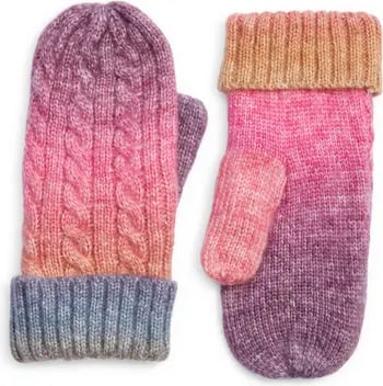 Must-Have Mittens: BP. Cable Knit Rainbow Mittens