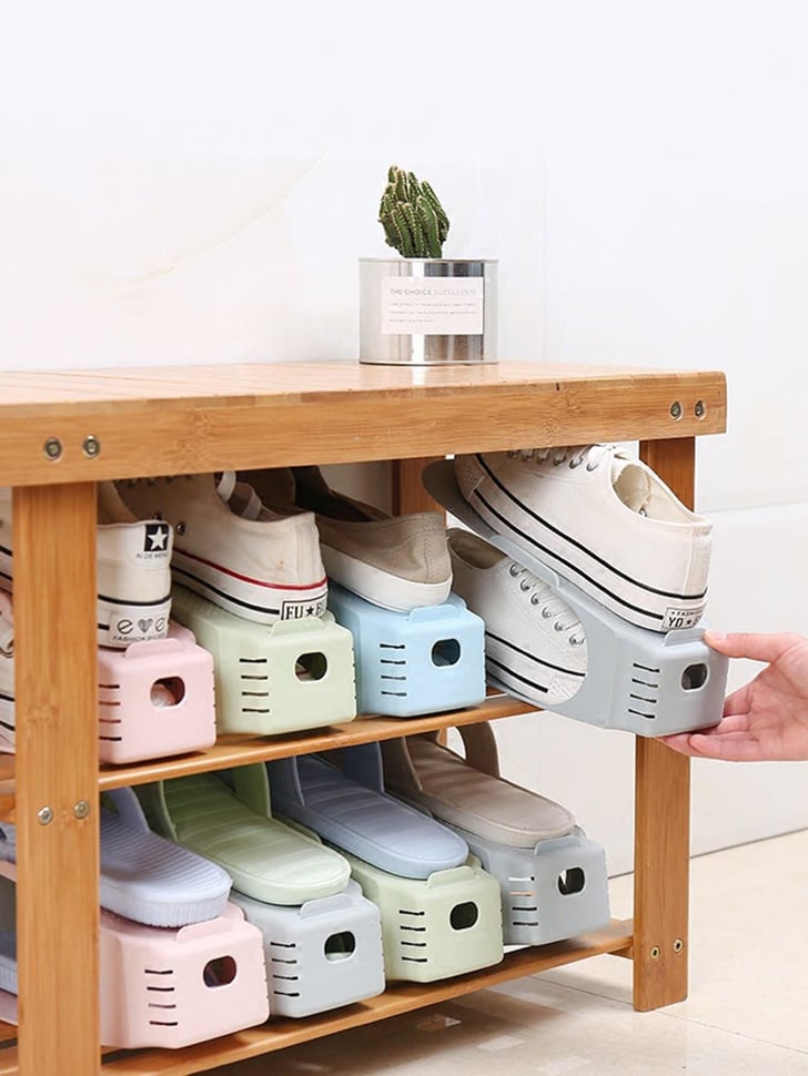 Random Color Double Layer Shoe Storage Rack Cheap Organization