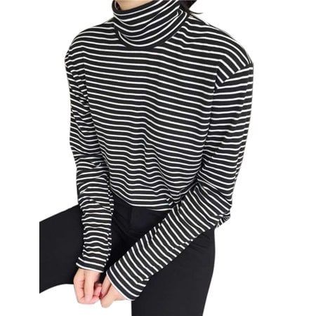 Funcee Striped Turtleneck