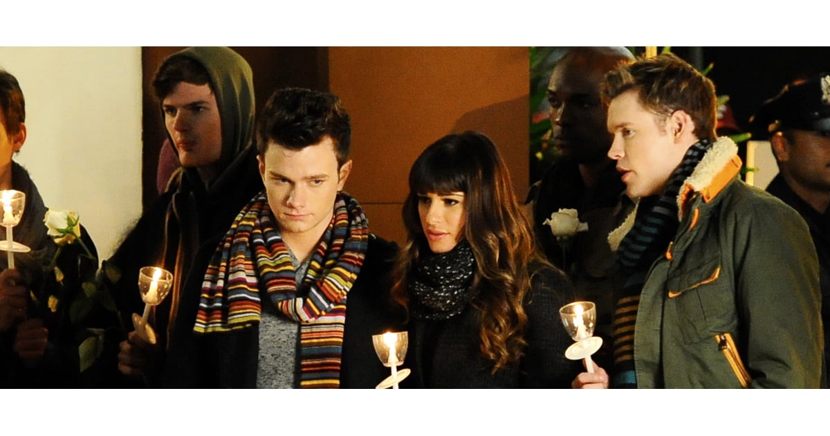 Glee Filming Candelight Vigil POPSUGAR Entertainment