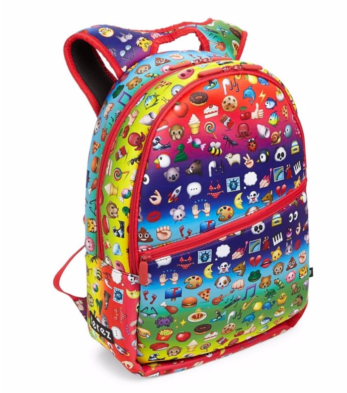 Rainbow Emoji-Print Backpack