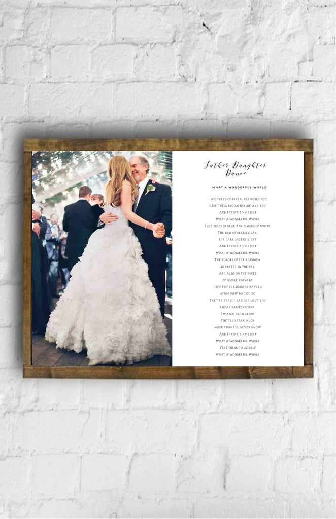 Framed Father Daughter Wedding Song/Poem on Canvas