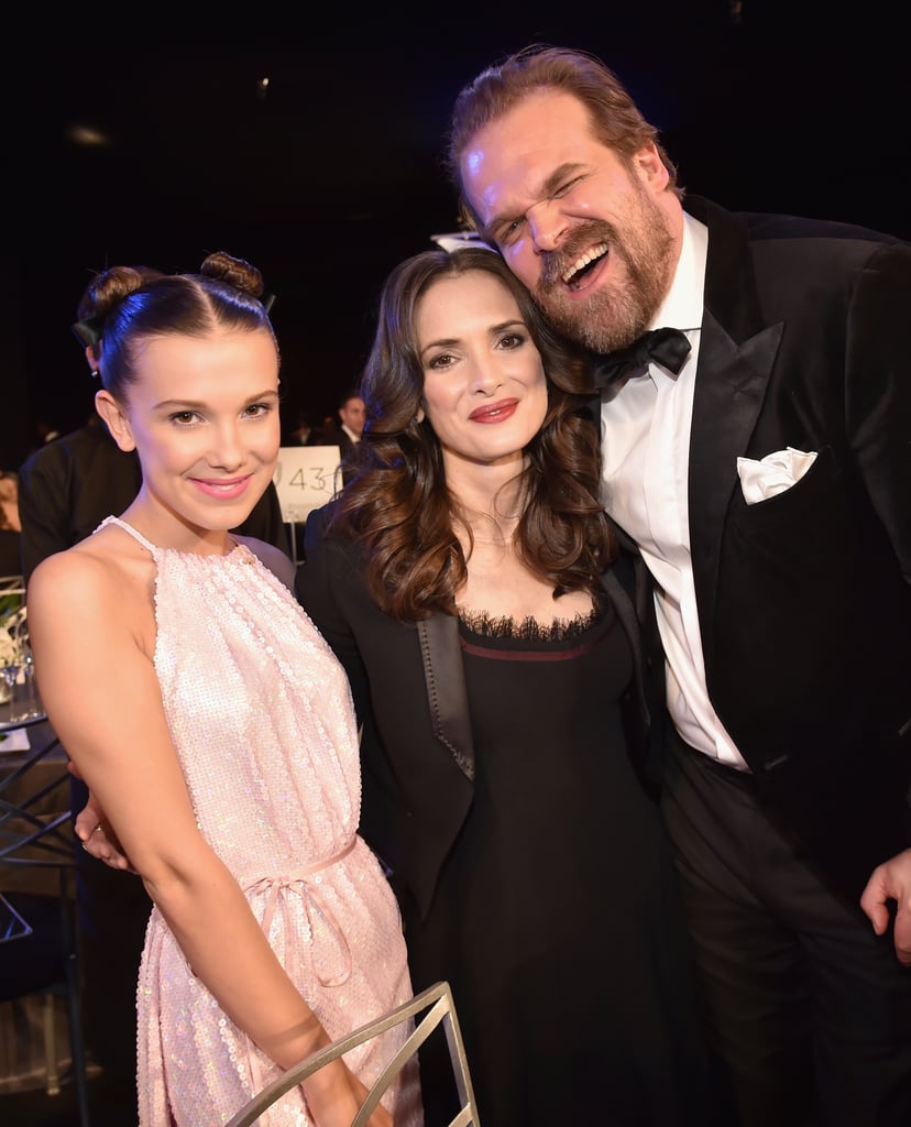 Millie Bobby Brown and David Harbour at the 2018 SAG Awards