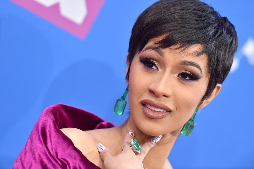 World News Celebrities With Bangs: Cardi B With Side Bangs