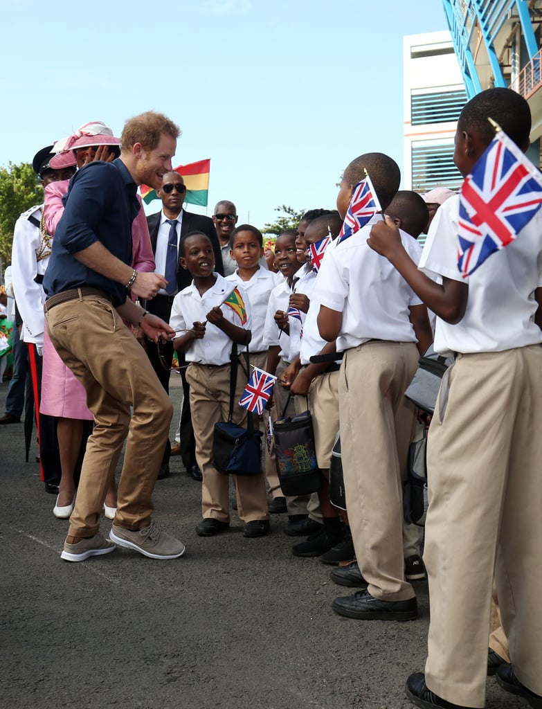 Prince Harry Playing Cricket With Kids in the Caribbean 2016