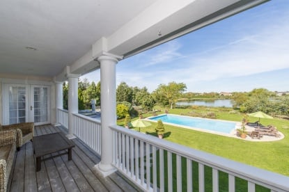 From the balcony, Ramona can keep an eye on all the action in the heated pool.