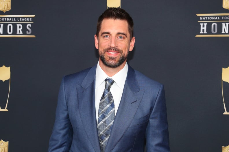 MINNEAPOLIS, MN - FEBRUARY 03:  Green Bay Packer Aaron Rodgers poses for Photographs on the Red Carpet at NFL Honors during Super Bowl LII week on February 3, 2018, at Northrop at the University of Minnesota in Minneapolis, MN.  (Photo by Rich Graessle/Ic