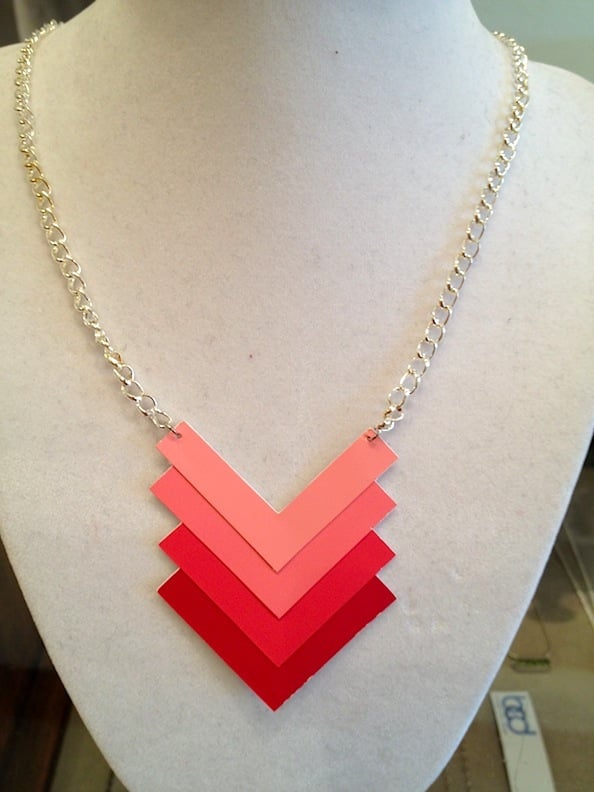 Paint Chip Necklace