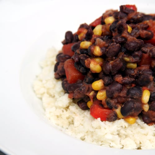 Cauliflower Rice and Beans POPSUGAR Fitness