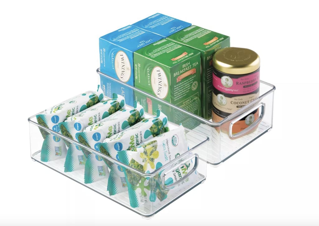 mDesign Plastic Kitchen Pantry Storage Organizer Bin