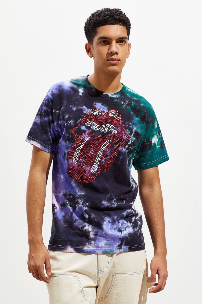 The Rolling Stones Tie-Dye Rhinestone Tee