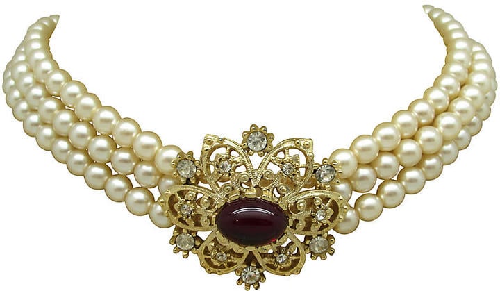 One Kings Lane Vintage Regal Faux-Pearl Choker