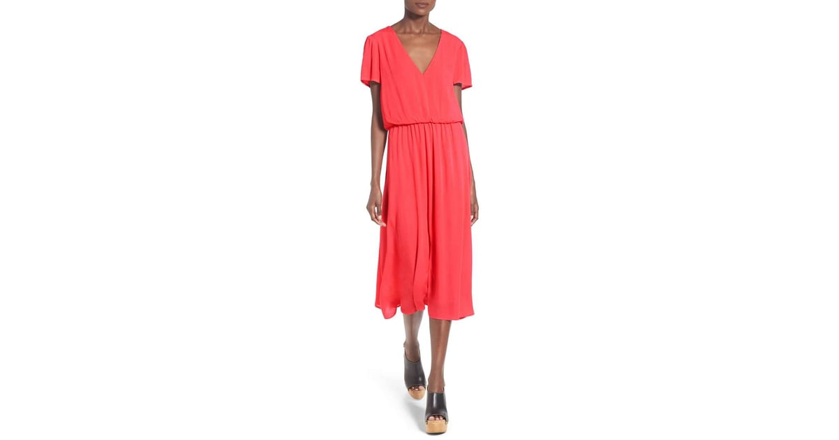 blouson midi dress wayf