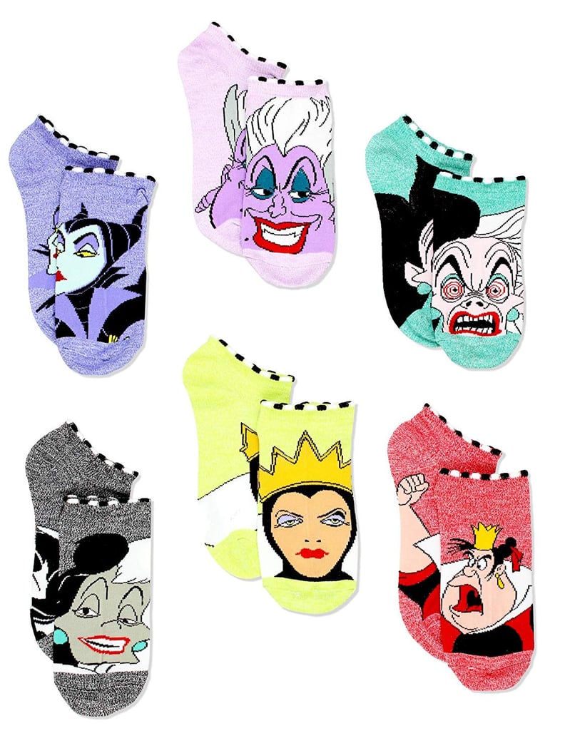 Disney Villains Teen Womens 6-Pack Socks