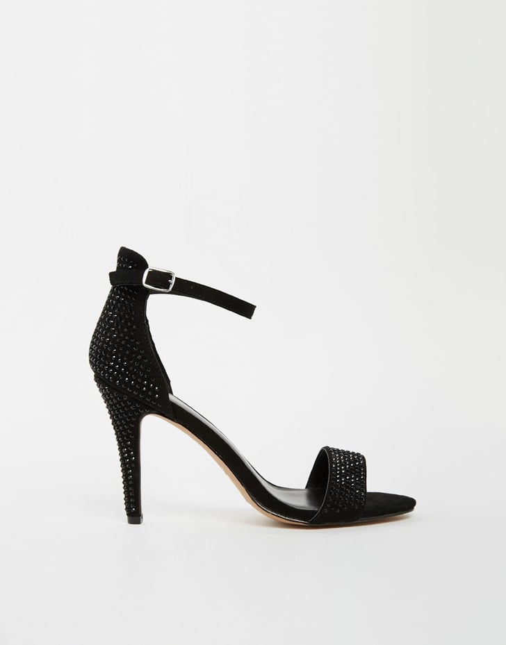 Aldo embellished blush block heeled sandals
