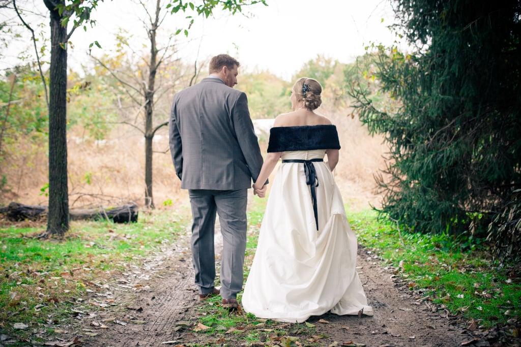 This Backyard Wedding Had Charming Rustic Halloween Decor
