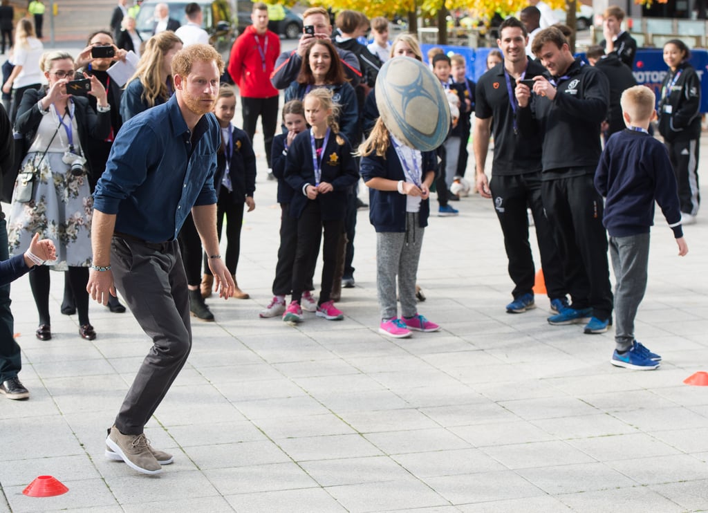 Prince Harry at Russell Youth Centre in Nottingham 2016