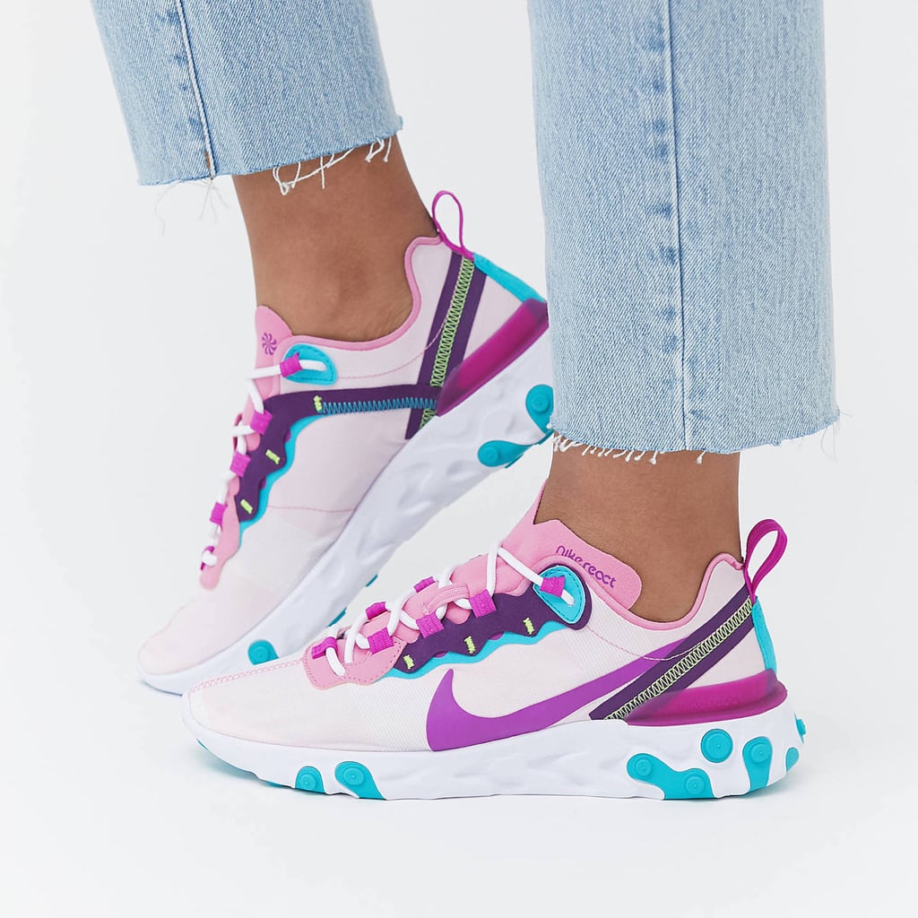 Nike React Pink and Purple Sneakers 