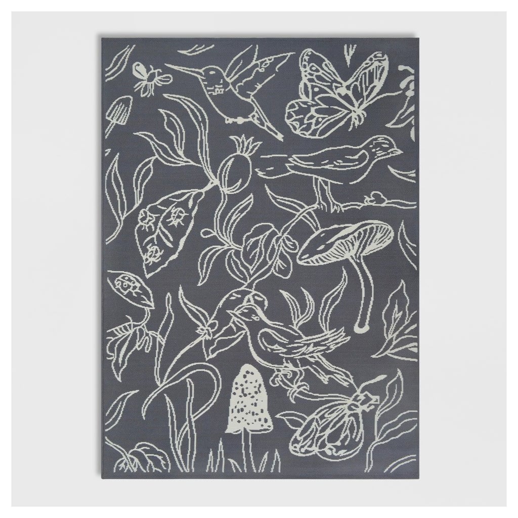 Birds and Butterflies Outdoor Rug