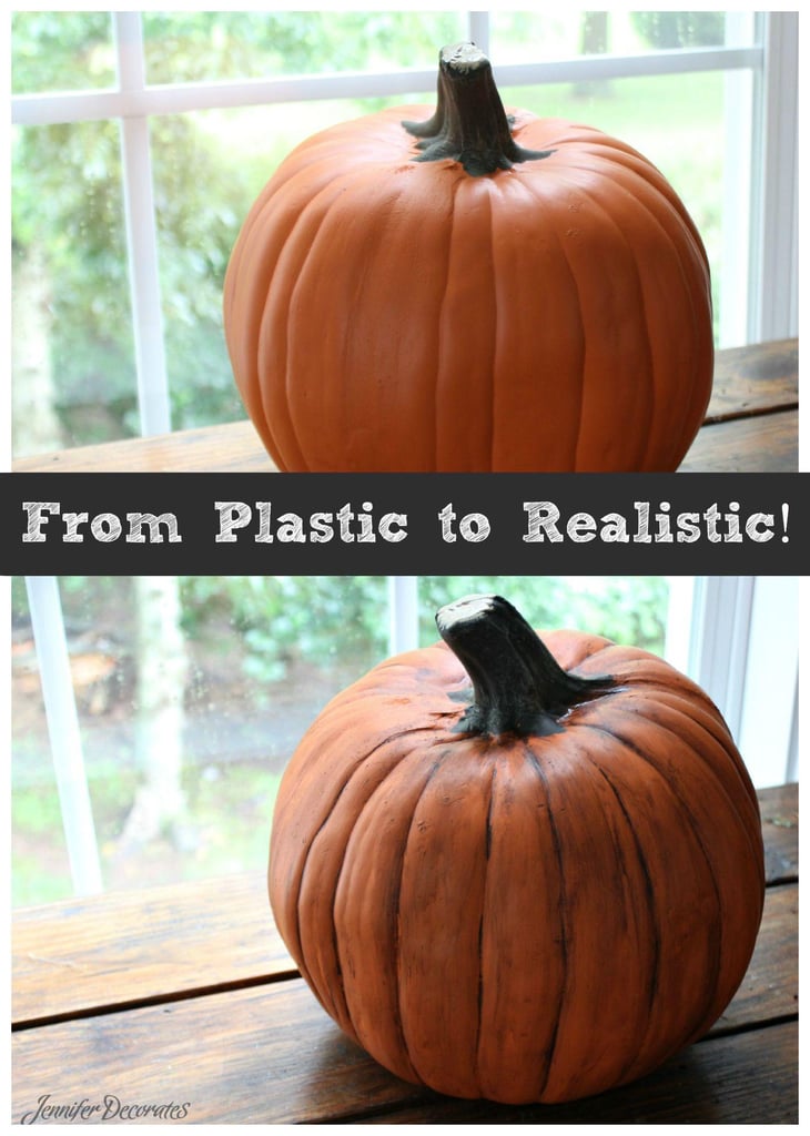 How to Make a Plastic Pumpkin Look Real | POPSUGAR Home