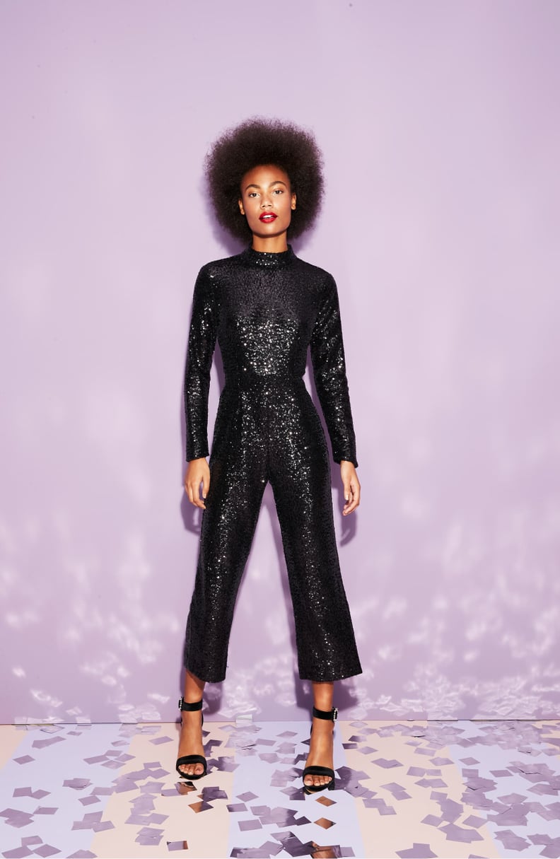 Halogen x Atlantic-Pacific Crop Sequin Jumpsuit