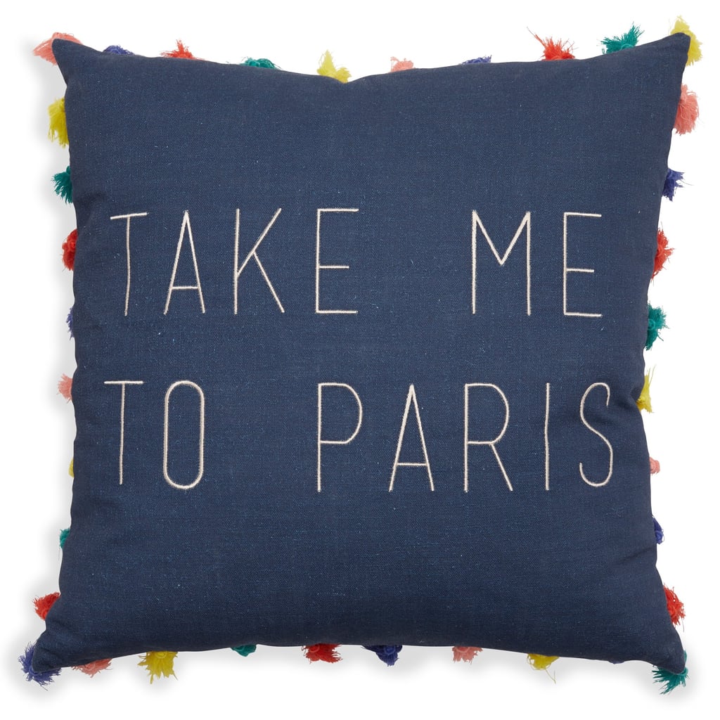 Take Me to Paris Decorative Throw Pillow Drew Barrymore Flower Home