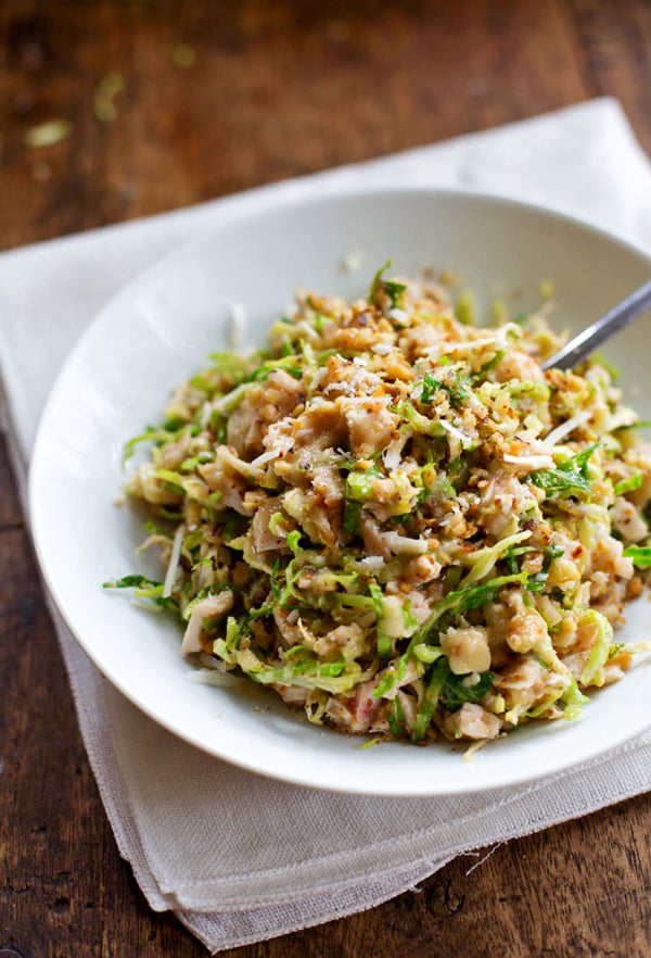 Chopped Brussels Sprout Salad With Chicken And Walnuts 12